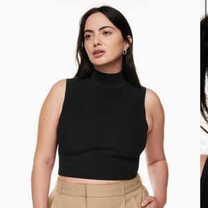 Aritzia Babaton Sculpt Knit Mockneck Tank
